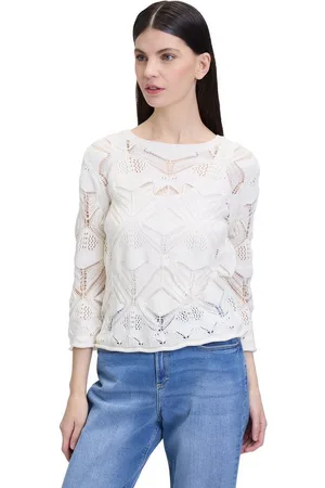 Cartoon Strickpullover Strickpullover mit Rundhalsausschnitt (1-tlg) Struktur
