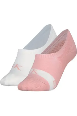 Calvin Klein Füßlinge CKJ WOMEN HIGH CUT FOOTIE 2P GLOSSY (2 Paar) No-Show-Design, hoch ausgeschnitten