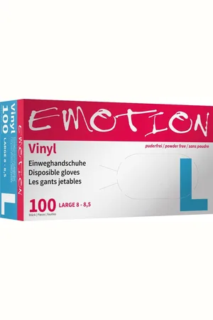 Efalock Professional Chemikalien-Schutzhandschuhe Efalock Emotion Vinyl Handschuhe puderfrei naturweiß L - Verkäufer: wagnerbeauty