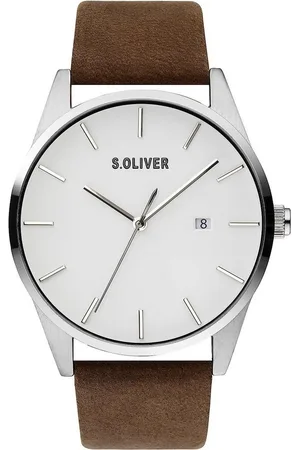 QS by s.Oliver Quarzuhr Herren Analog Quarz Uhr mit Leder Armband SO-3852-LQ, Herren Analog Quarz Uhr mit Leder Armband SO-3852-LQ - Verkäufer: Juwelier Bektas e.K.