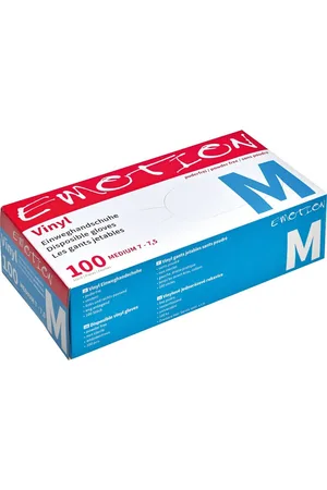 Efalock Professional Chemikalien-Schutzhandschuhe Efalock Emotion Vinyl Handschuhe puderfrei naturweiß M - Verkäufer: wagnerbeauty