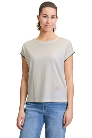 Cartoon Kurzarmshirt Casual-Shirt mit Rundhalsausschnitt (1-tlg) Rippbündchen