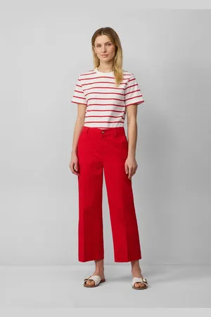 QS by s.Oliver 7/8-Hose High-Rise-Culotte aus Baumwollstretch mit Bügelfalten - Verkäufer: