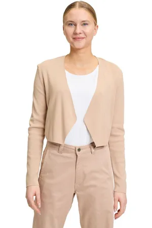 Betty & Co Strickjacke Betty & Co Feinstrickjacke ohne Verschluss (1-tlg) Struktur