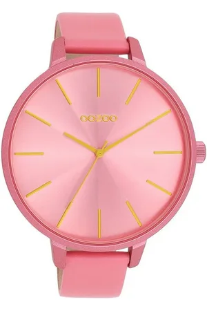 Oozoo Quarzuhr XL Damenuhr C11250 Rosa Lederband 48 mm - Verkäufer: Jäckle Uhrenhandel e.K.