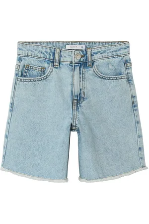 NAME IT Regular-fit-Jeans Denim Bermuda mit ausgefranstem Saum NKFBELLA HW WIDE DNM SHORTS 1488-BE NOOS - Verkäufer: ARIZONAS