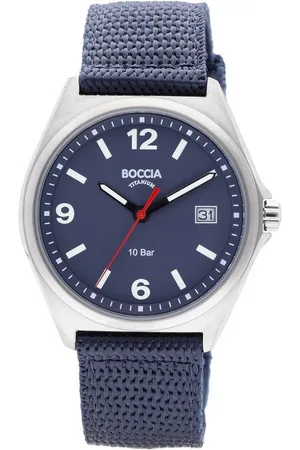 Boccia Quarzuhr Titan 10 bar Navyblau - Verkäufer: uhrcenter