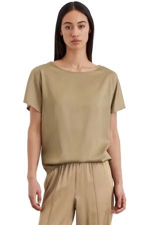 Marc O’ Polo Kurzarmbluse aus Viskose-Satin-Stretch
