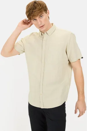 Camel Active Kurzarmhemd aus einem Baumwoll-Leinenmix Button-Down - Verkäufer: