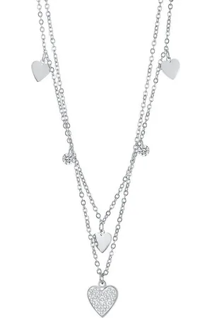 Alessandro Kette mit Anhänger Hearts, aus 925 Sterling Silber
