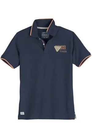 Redfield Poloshirt Übergrößen Poloshirt Brustprint denimblau - Verkäufer: bigtex
