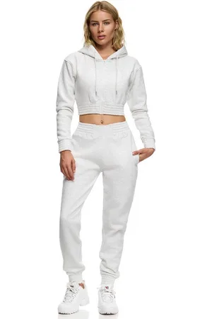 Worldclassca Jogginganzug Jogginganzug Jogger Crop Zip Sweatjacke Sport Suit, Sportanzug Fitnessanzug Trainingsanzug mit Reißverschluss Hoodie - Verkäufer: