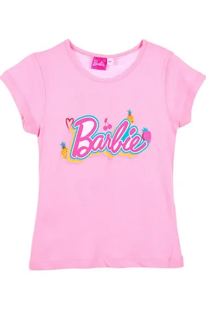Barbie T-Shirt mit Glitzer Mädchen Jersey Kurzarmshirt aus Baumwolle Gr. 104 - 140 cm - Verkäufer: Starkids Licensed Brands and more