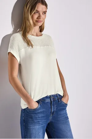 Street one Shirttop mit Lochmuster Detail