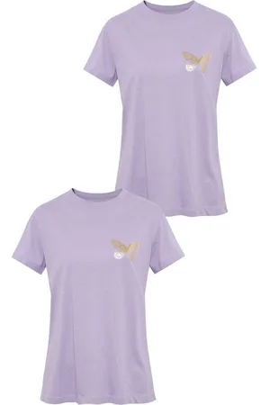 Mavi T-Shirt 2er-SET Regular Fit mit goldenem Schmetterling-Motiv, Rundhals (1-tlg) 2er-Pack BUTTERFLY T-SHIRT - Verkäufer: ARIZONAS