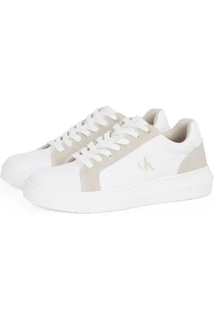 Calvin Klein CHUNKY CUPSOLE MG CANVAS Sneaker, Halbschuh, Schnürschuh, Freizeitsneaker mit seitlichem CK-Logo