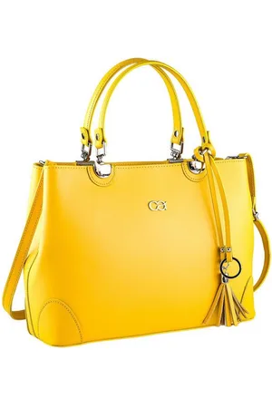 Alessandro Schultertasche Mademoiselle, hochwertiges Rindsleder mit Quaste und Anhänger