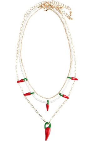 Next Collier Mehrreihige Halskette mit Chilli-Perlen (3-tlg) - Verkäufer: Germany GmbH