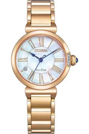 Citizen Solaruhr EM1063-89D, Armbanduhr, Damenuhr, Edelstahlarmband, Saphirglas