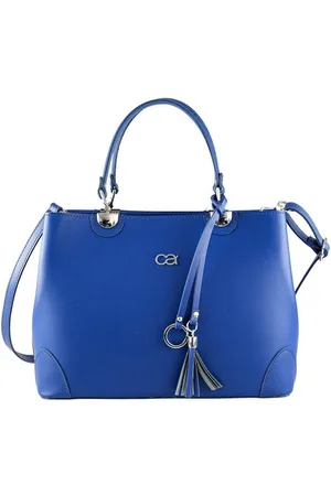 Alessandro Schultertasche Mademoiselle, hochwertiges Rindsleder mit Quaste und Anhänger