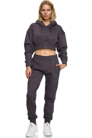 Worldclassca Jogginganzug Jogginganzug Jogger Crop Zip Sweatjacke Sport Suit, Sportanzug Fitnessanzug Trainingsanzug mit Reißverschluss Hoodie - Verkäufer: