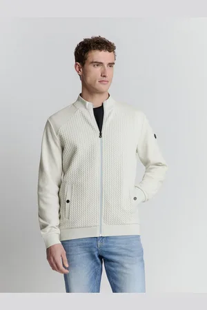 No Excess Sweater Jacquard sweatshirt mit Vollreißverschluss