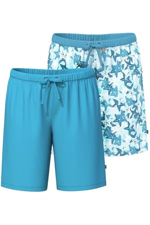 Ulla Popken Pyjama Shortys 2er-Pack Seesterne/uni Elastikbund - Verkäufer: Popken Fashion Group