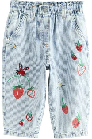 Next Schlupfjeans Gestreifte Erdbeeren-Jeans aus 100 % Baumwolle (1-tlg) - Verkäufer: Germany GmbH