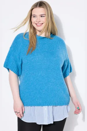 STUDIO UNTOLD Strickpullover Pullover Oversize Shape Fancy-Strick Halbarm - Verkäufer: Popken Fashion Group