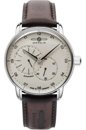Zeppelin Automatikuhr New Captain´s Line Superluminova 8662-5, Mechanische Uhr, Armbanduhr, Herrenuhr, Lederarmband, Made in Germany