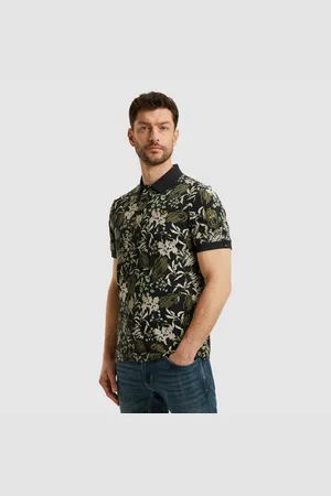 PME Legend™ Poloshirt Short sleeve polo printed fine pique mit floralen Muster