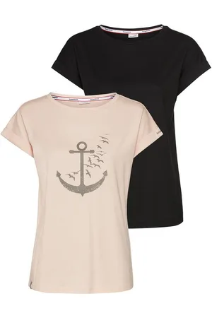 KangaROOS T-Shirt (Packung, 2-tlg., 2er-Pack) aus elastischem Jersey