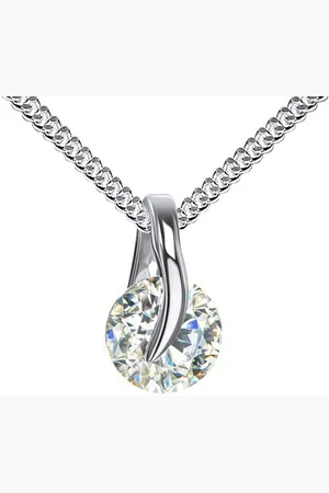 JEVELION Kette mit Anhänger Zikonia Anhänger 925 Silber Made in Germany (Zirkoniakette, für Damen), Mit Kette Sterlingsilber- Länge wählbar 36 - 70 cm. - Verkäufer: