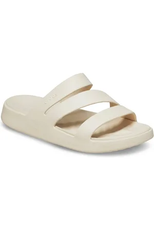 Crocs Getaway Strappy Badepantolette, Sommerschuh, Badeschuh, Poolslides mit modischen Riemchen