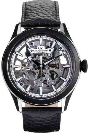 CARL VON ZEYTEN Automatikuhr Waldkirch CVZ0065BKWS, Armbanduhr, Herrenuhr, Saphirglas, Made in Germany, Mechanische Uhr