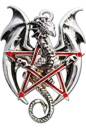 ANNE STOKES Kettenanhänger Pentadraca Anhänger Schmuck - Drachen, Pentagramm - 55x58mm - Verkäufer: Holzenplotz