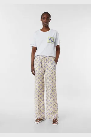 Comma, Stoffhose Leichte Hose aus Viskosemix mit All-over-Print und Elastikbund - Verkäufer: s.Oliver