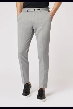 Roy Robson Anzughose Graue Drawstring Hose Ton-in-Ton-Nähte