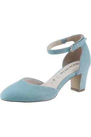 Tamaris Spangenpumps, Blockabsatz, gelenkoffener Abendschuh mit Fesselriemchen