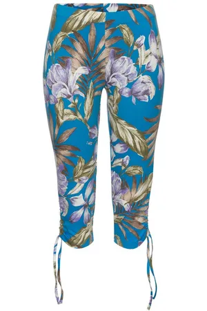 Lascana Caprileggings mit seitlicher Raffung und Allover-Druck, 3/4-Länge, Stretch