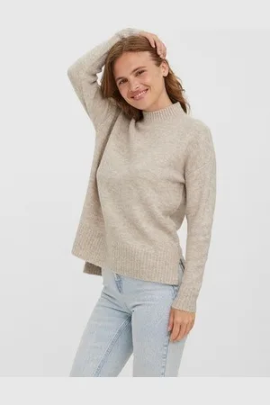 VERO MODA Stehkragenpullover VMLEFILE OVERSIZE BOXY BLOUSE GA NOOS
