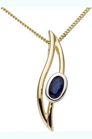 Firetti Kettenanhänger Schmuck Geschenk Gold 333 Halsschmuck Anhänger für Halskette, mit Saphir