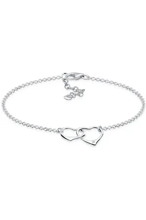 Elli DIAMONDS Armband Herz Diamant Weiß Brillantschliff (0.015 ct) 925 Sterling Silber, Herz - Verkäufer: JULIE & GRACE GmbH