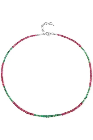 Cavill Silberkette Madagaskar Rubin & Russischer Smaragd Silber Halskette, 43,52ct (1-tlg) - Verkäufer: Juwelo Deutschland GmbH