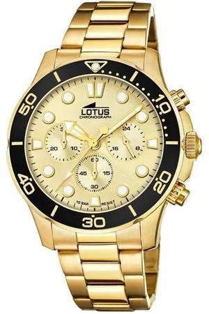 Lotus Chronograph Herren Uhr L18758/2 Chronograph Edelstahl vergoldet, (1-tlg) - Verkäufer: Juwelier-Bacak