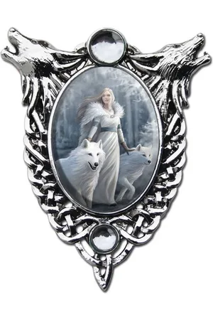 ANNE STOKES Kettenanhänger Anhänger Winter Wächter Wolf Schnee Schmuck Fantasy Einhor - Verkäufer: Holzenplotz