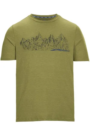 Killtec T-Shirt Lilleo MN TSHRT C Schnelltrocknendes Herren T-Shirt mit Berg-Print und Melange-Optik