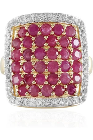 Cavill Silberring Schicker Thai Rubin & Weißer Topas Vergoldeter Ring, 2,74ct (1-tlg) - Verkäufer: Juwelo Deutschland GmbH