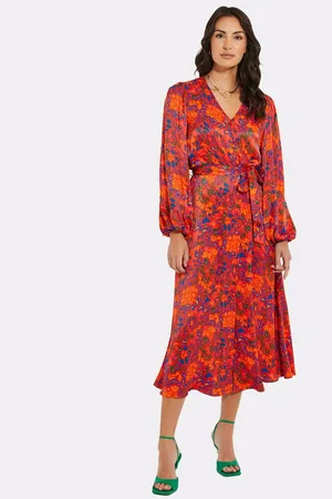 Threadbare Jerseykleid THB Pineapple Satin Midi (1-tlg) in toller Wickeloptik - Verkäufer: onQuality
