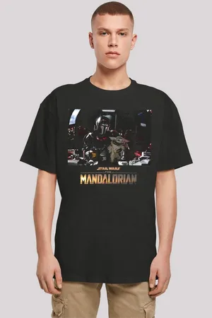 F4NT4STIC T-Shirt Star Wars The Mandalorian Child On Board Print